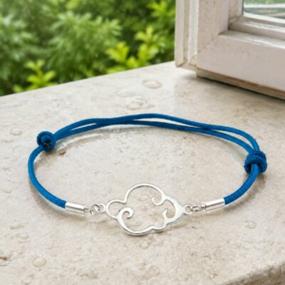 Limited-Edition Rainy Day Sterling Silver Cloud Cord Bracelet