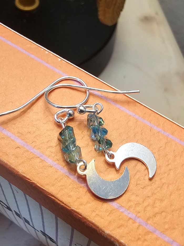 Moonlit Tide Apatite Drop Earrings in Sterling Silver - Image 4