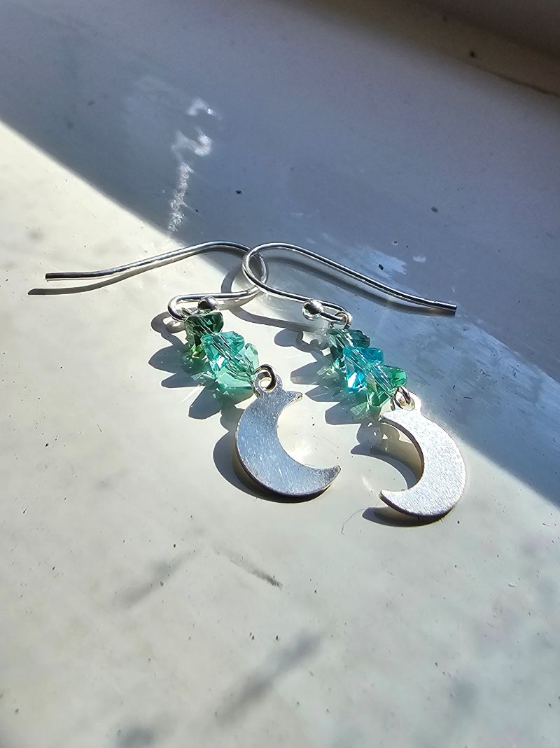 Moonlit Tide Apatite Drop Earrings in Sterling Silver - Image 6
