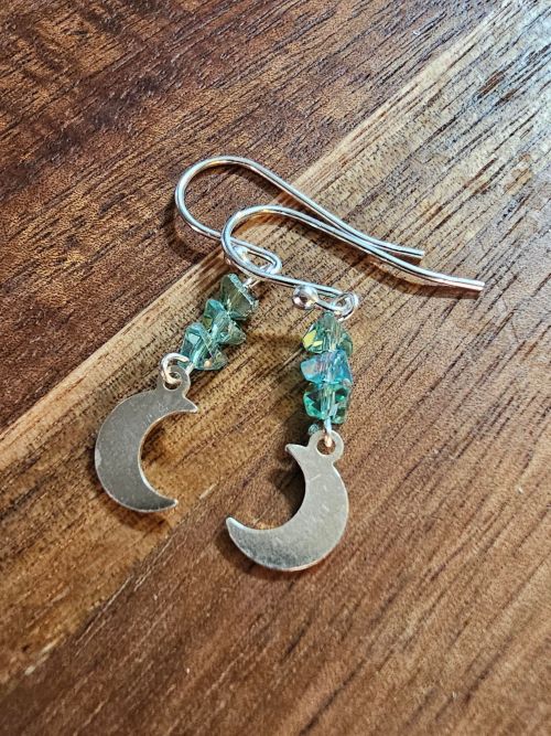 Moonlit Tide Apatite Drop Earrings in Sterling Silver - Image 2