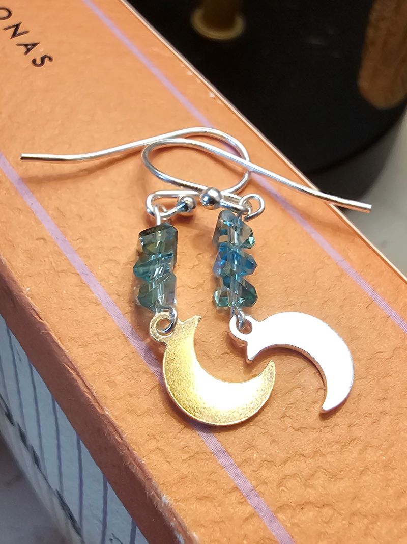Moonlit Tide Apatite Drop Earrings in Sterling Silver