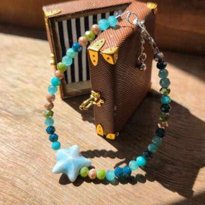 Ocean Starfish Bracelet in Sterling Silver