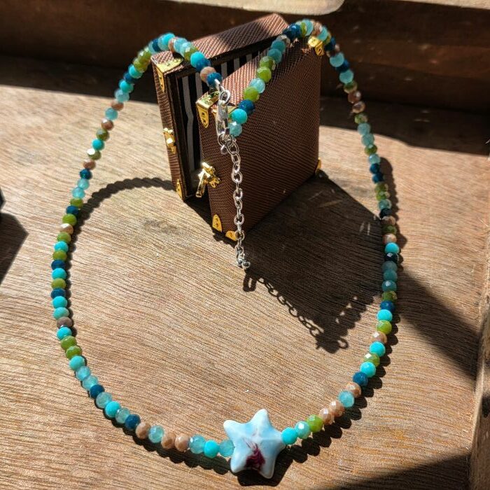 Ocean Starfish Treasure Necklace in Sterling Silver - 18-20 Inch Length - Image 2