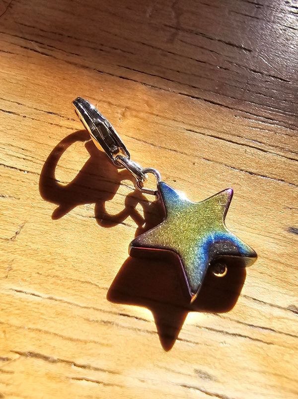 Ocean's Guiding Star Charm in Sterling Silver