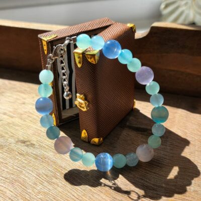 Rainbow Selenite Treasure Bracelet in Sterling Silver