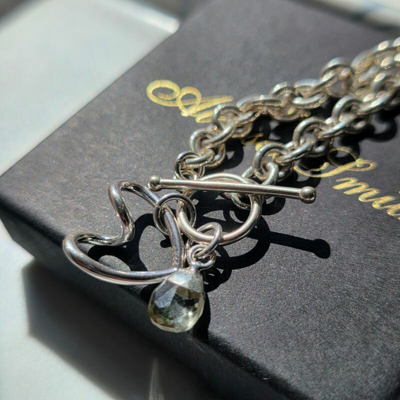 'Sea Glass Love' Chunky Statement Round Chain Toggle Clasp Bracelet - 7.5 inches - Image 5
