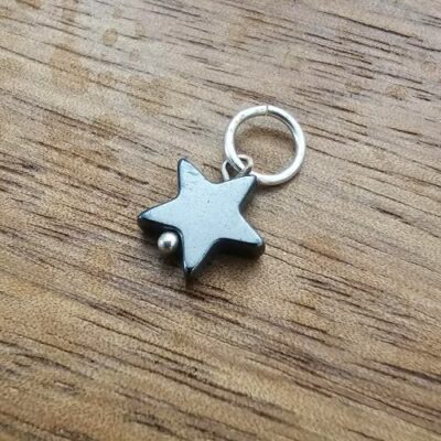 Shooting Star Hematite Pendant in Sterling Silver