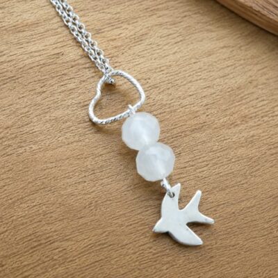 Swiftly Through the Clouds Necklace in Sterling Silver
