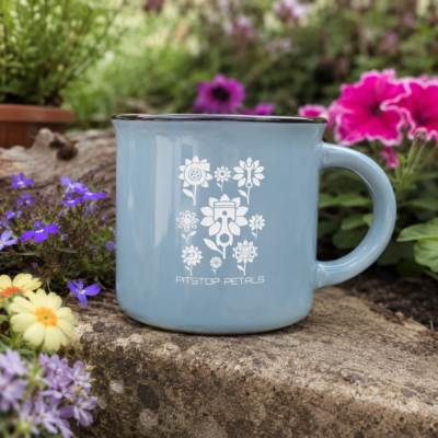 Pitstop Petals Vintage Ceramic Mug