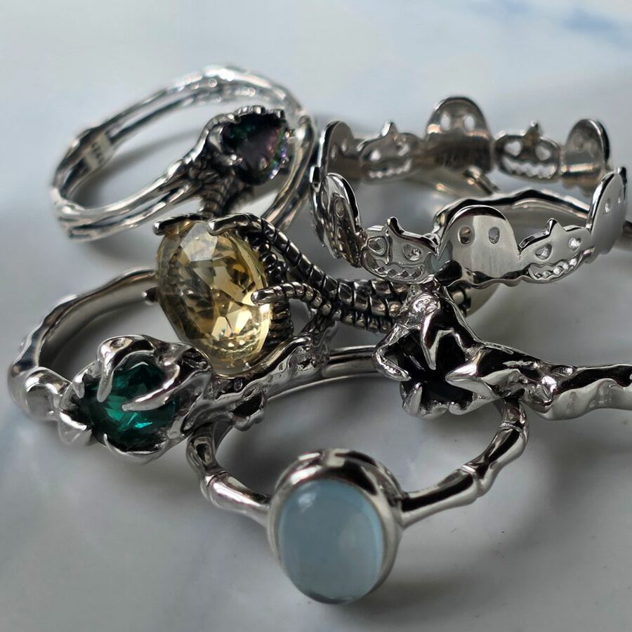 Wizard's Wish Emerald Adjustable Open Ring in Sterling Silver - Image 7