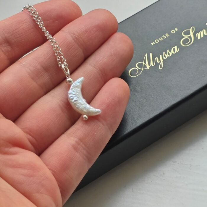 Bright Side of the Moon Keshi Freshwater Pearl Necklace in