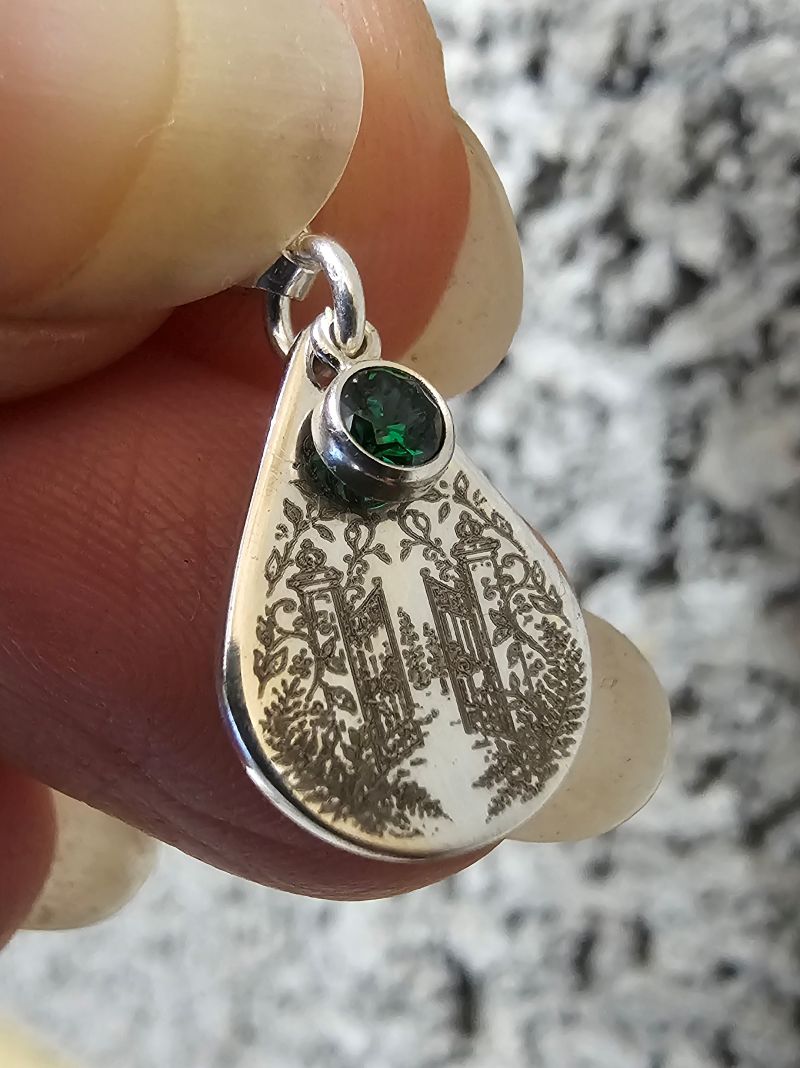 Evergreen Academy Inspired Charm in Sterling Silver – Book Three - Image 3