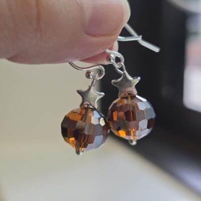 Nina Disco Stars Drop Earrings -Maple Syrup Edition in Sterling Silver