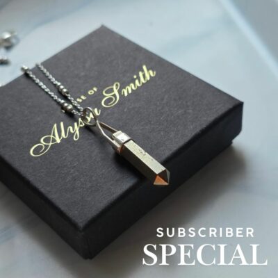 Magical Pyrite Crystal Point Pendant in Sterling Silver - Subscriber Special