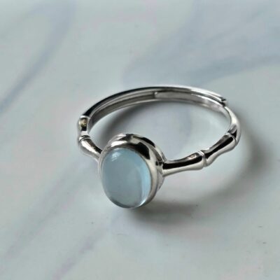 Mystical Magic Aquamarine Adjustable Ring in Sterling Silver