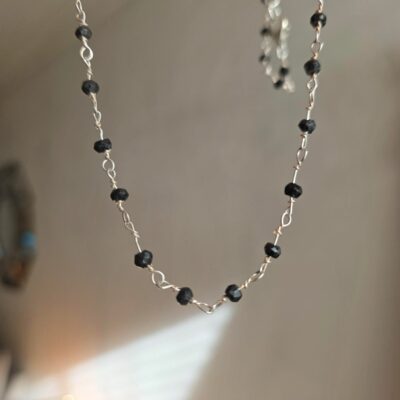 Practical Magic Black Onyx Necklace in Sterling Silver
