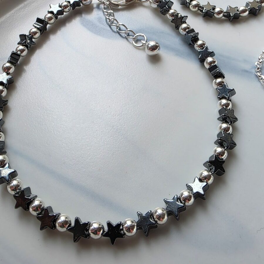 Practical Magic Mini Hematite Stars Bracelet in Sterling Silver - Image 4