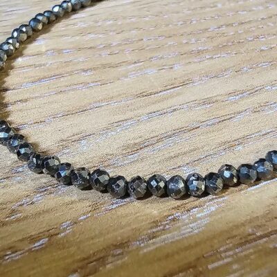Pyrite Gemstone Bracelet in Sterling Silver - Subscriber Special