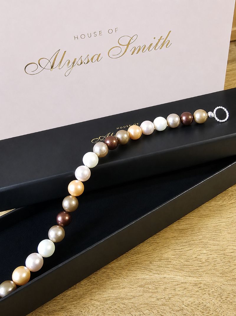 Pumpkin Spiced Paddock Pearl Bracelet in Sterling Silver - Image 8