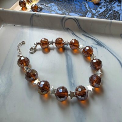 'Nina' Disco Stars - Maple Syrup Edition Sterling Silver Bracelet