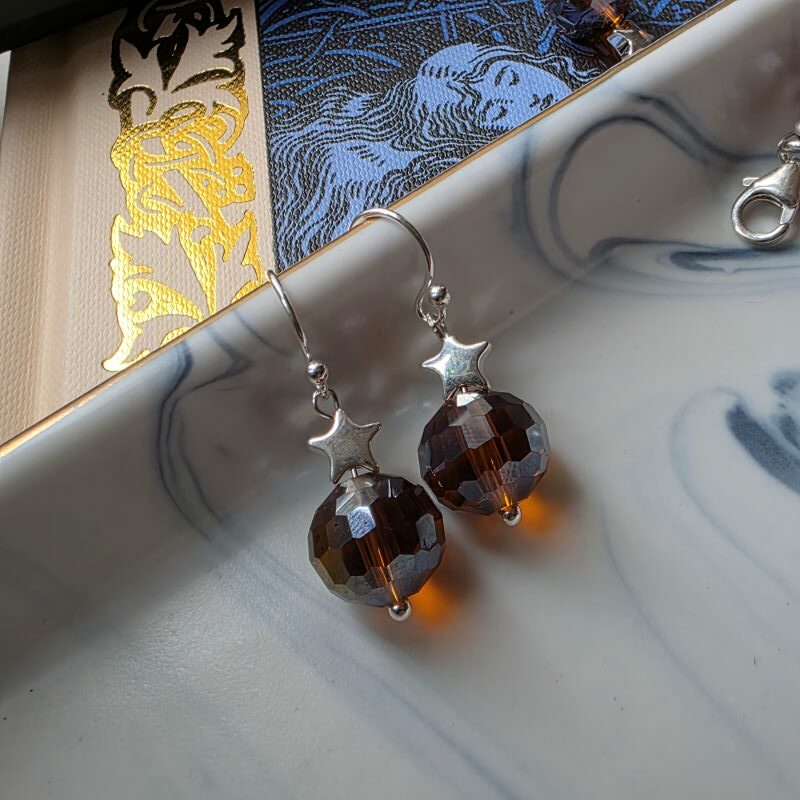 Nina Disco Stars Drop Earrings -Maple Syrup Edition in Sterling Silver - Image 2