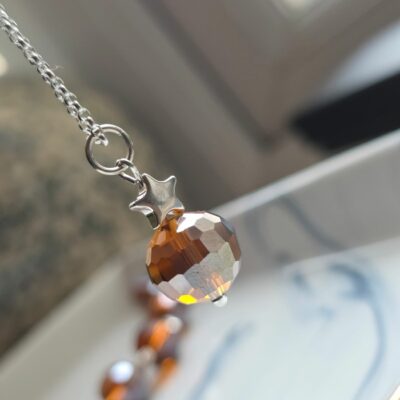 Nina Disco Stars Necklace -Maple Syrup Edition in Sterling Silver