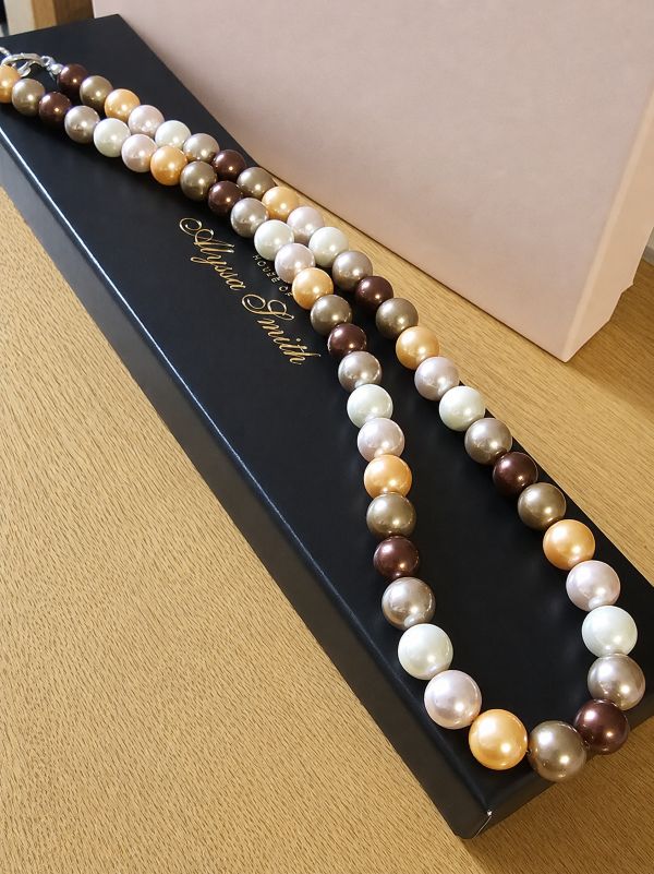Pumpkin Spiced Paddock Pearl Necklace in Sterling Silver - Image 9
