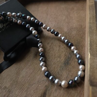 Night Races Paddock Pearl Necklace in Sterling Silver