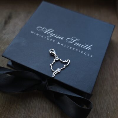 Sparkling Mini Nurburgring Sterling Silver Charm - Pre Order for Start December Dispatch